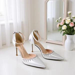 Sexy Elegant Closed Toe Wedge Buckle PU Ultra High Thin Breathable Anti-Slippery Fashion Trend Autumn/Spring Platform