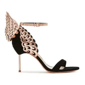 Sexy Suede Leather Summer Outdoor Anti Slippery Slip On Women’s Butterfly Luxury Metal Pencil High Heel Sandals