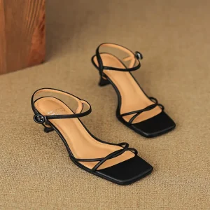 Sexy Women’s High Heeled Wedge Sandals with Open Toe Ankle Strap Thick Insole Spring Summer Wedding Occasions