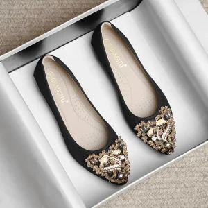 Sh12553a Spring Autumn Soft Sole Foldable Shoes Women Round Toe Flats