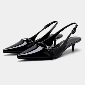 Shallow Wedding Shoes Large Size Fashion Small Fragrance Style Versatile Thin Heel Baotou Women’s High Heels