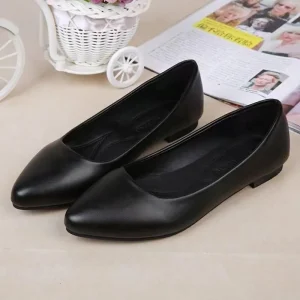 Sharp Pointed Soft Soled Lightweight Summer Women’s Work Shoes 3cm Thick Heel Comfortable for Middle aged Elderly Mothers