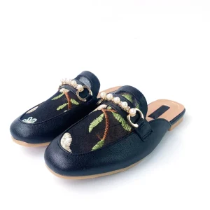 Shoes for Women Office Stripe Knitting Casual Step on the Heel Loafers Simple Women’s Flats Mules Espadrilles