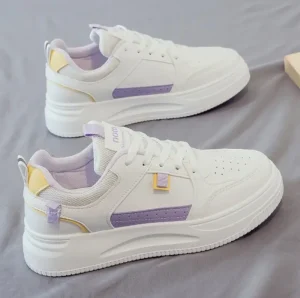 Simple Low Top Lace Up Lightweight Spring Winter White Sneakers Women’s New Style Casual Sports Board Shoes