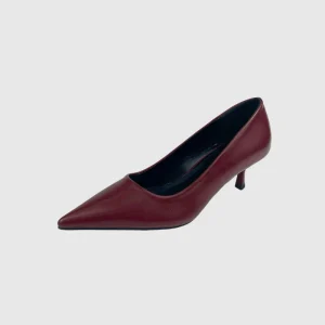 Simple Women’s Stiletto Heel Pointed Toe Pumps Closed Cap Toe Low Top Cover Heel Slip On 6CM Comfort Custom Work Shoes