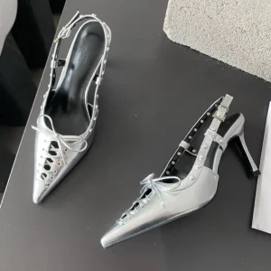 Slingback Hakken Mules Braid Female Shoes Lace up Women Low Heels for Ladies