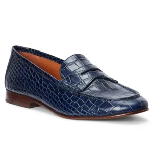 Slip on Loafer Shoe Snake Skin Flat Ladies Walking Style Shoes Leather Women