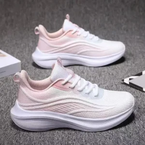Sneakers Spring Summer Lace up Non slip Soft Bottom Wear resistant Mesh Net Breathable Casual Fashion All match Women’s