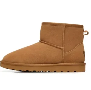 Snow Boots Women’s Short Boots Leather and Fur All match Ladies Cotton Shoes Plus Velvet Thickened Cowhide Boots