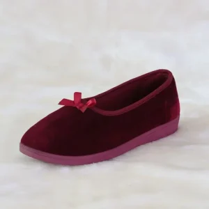 Soft Comfortable Lightweight Velvet Bow Round Toe Spring Fall Women’s Flats Loafers Anti Slippery Slip On
