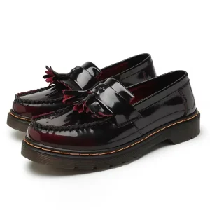 Soft Faux Fur Women’s Loafers Low-Cut Waterproof Platform Round-Toe Casual Shoes with Tassel Detail for Students Large Size
