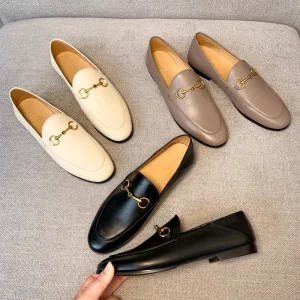Soft Microfiber Leather Horsebit Loafers Black Flat Fleece lined PU Lining Lightweight Rubber Outsole Slip On Women’s British