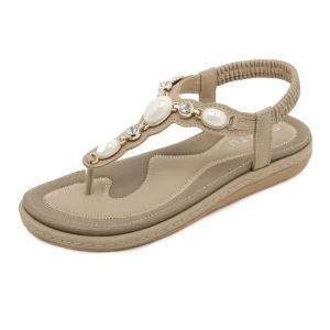 Soft Sole Height Increasing Women Buckle Flat Sandals