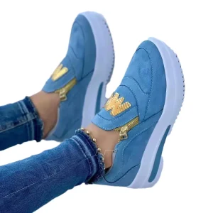 Solid Color Women’s Sports Shoes Flat Sole Design Perfect for Casual Wear