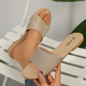 Spot Goods Fashion Slippers PVC Sole Versatile Solid Color Slippers
