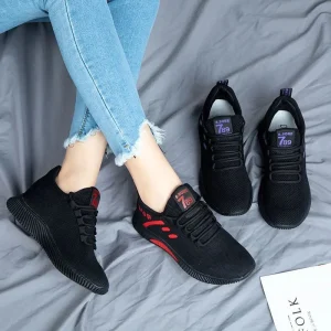 Spring Autumn Old Beijing Women’s Running Shoes Lace Up Closure Fashion Trend PVC Midsole Easy Matching Soft Sole
