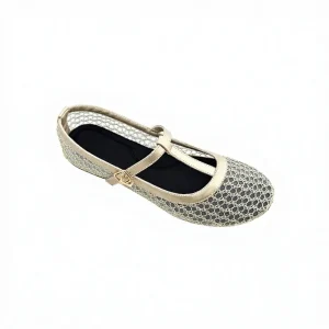 Spring Autumn Summer Women’s French Style Light Weight Slip On Breathable Anti Slip Toe Mary Jane Flats Mesh Upper Fashion Trend