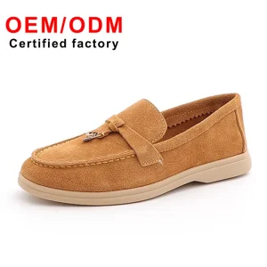 Spring Classic Casual Flat Shoes Women’s High Quality Genuine Leather Suede Loafers