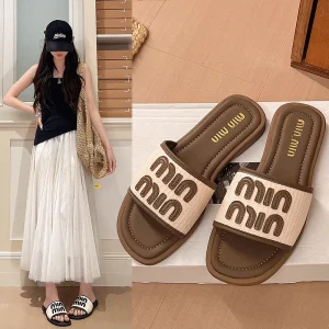 Spring Comfort Women’s Sheepskin Slippers Knit Upper Fleece Lining PVC Sole Peep Toe Leopard Print Bow Decor Flat Botto