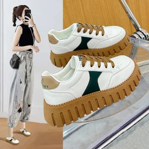 Spring New Fashion Lightweight Breathable Casual Shoes Thick Sole Waterproof Non Slip Walking Shoes for Women