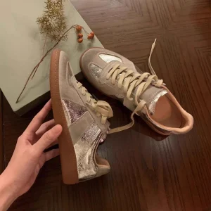 Spring New Lace up Breathable Women’s Shoes Casual Versatile Thick Sole Women’s Sports Shoes