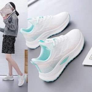 Spring New Women’s Breathable Mesh Sneakers Soft Sole Running Shoes Casual Sports Shoes