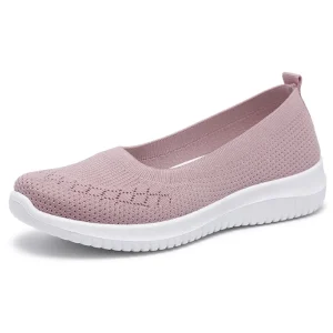 Spring One Foot Stirrup Soft Bottom Breathable Middle aged and Elderly Walking Women’s Casual Sneakers