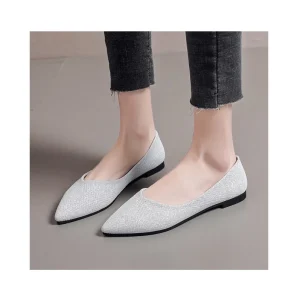Spring Single-shoe Women’s Pointed Flat Shoes Rubber Soles Comfortable Women’s Shoes