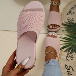 Spring Summer Collection Large Size Women’s Flat Slide Sandals Sole Casual Beach