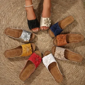 Spring Summer Plus Size Women’s Shoes European American Wedge Sandals Outdoor Slippers