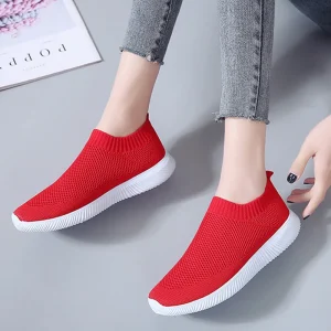 Spring Summer Women’s Casual Shoes Low-cut Comfortable Flat Rubber Soles Non-slip Daily Walking Running Work Driving Shoes