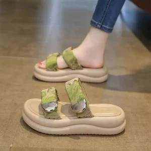 Spring Summer Women’s Platform Thick Soled Beach Sandals Fashionable Designer Style