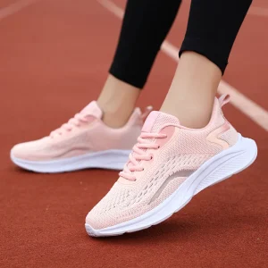 Spring Women’s Footwear Ultra Light Soft Sole Sports Sneakers Fly Women Mesh Breathable Running Casual Shoes