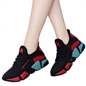 Spring Women’s Shoes Korean Style Fashion Sneakers Internet Popular Casual Toe Front Tether Closure Soft Soled Old Shoes