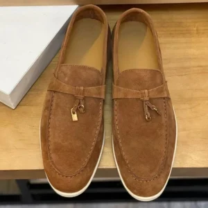 Spring and Autumn Versatile Tassel Buckle Fu Shoes One Pedal Casual Flat soled Soft soled Single Shoes Men’s and Women’s Shoes