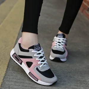 Spring and Autumn Women’s Versatile Casual Woman Shoe Student Breathable Board Shoes Flat Running Sports Sneakers