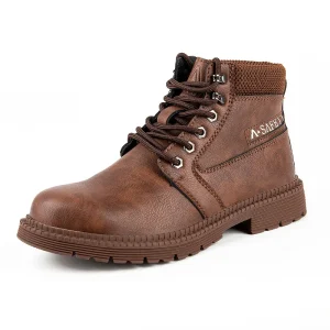 Steel Toe Safety Boots Anti Smash Puncture Resistant Cowhide for Construction Industrial Work