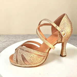 Strap Salsa Latin Dance Shoes Ballroom Jazz Tango Party Dancing Shoes Sandals With Suede Sole Indoor