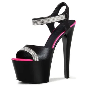 Stripper Ballerina Shoes 17cm Stiletto Full Dress Gothic Fetish Summer Leaky Toe High Heels Women’s Large Sandals