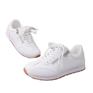 Style Women’s Sports Shoes Spring Summer Breathable Mesh Cushioning Flat Lightweight Outdoor Lace-up Walking