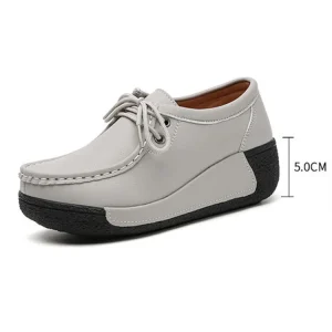 Stylish Office Shoes for Ladies Heels and Flats Classic England Design Fashion Women’s Formal Leather Loafers