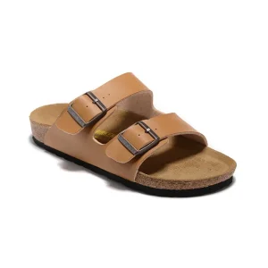 Suede Arizona Sandals Manufacturer Orthopedic Slides Arch Support Soft Cork Foot Bed Shoes