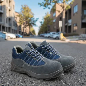 Suede Leather Anti Smashing Wear Resistant Waterproof Steel Toe Non-Slip Safety Work Shoes for Women