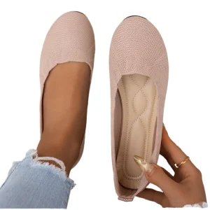 Summer Autumn New Pointed Round Toe Loafers Slip-On Rubber Outsole Women’s Sports and Leisure Shoes