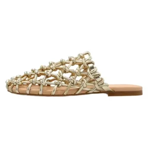 Summer Beach Women’s Flat Heel Slip on Slippers Shoes Mesh Flats Sandals for Women
