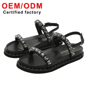 Summer Brand Shoes for Women Diamond Ankle Strap slippers for Women’s Outdoor Wear Open Toe Platform Sandals Women Shoes