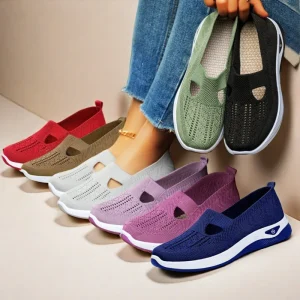 Summer Breathable Ladies Designer Sandals Non Slip Soft Soled Ladies Casual Shoes Knitted Ladies Luxury Shoes for Women