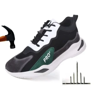Summer Breathable Steel Toe Safety Shoes for Men Women Work Shoes Slip Resistant Industrial Construction Shoes