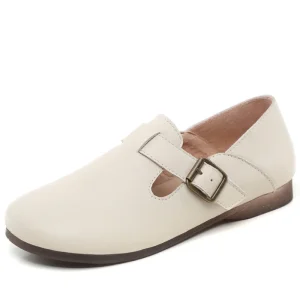 Summer Breathable Versatile Dress Shoes for Women Vintage Solid Color Softy Walking Casual New Style Lazy Shoes