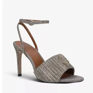 Summer Canvas Round Toe Stiletto Fishmouth Hollowed Out Eagle Head Plus Size Fashion Runway Sandals Women’s Shoes